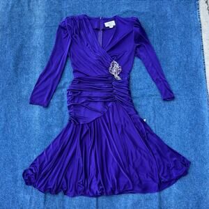 80s Cervelle brooch dress